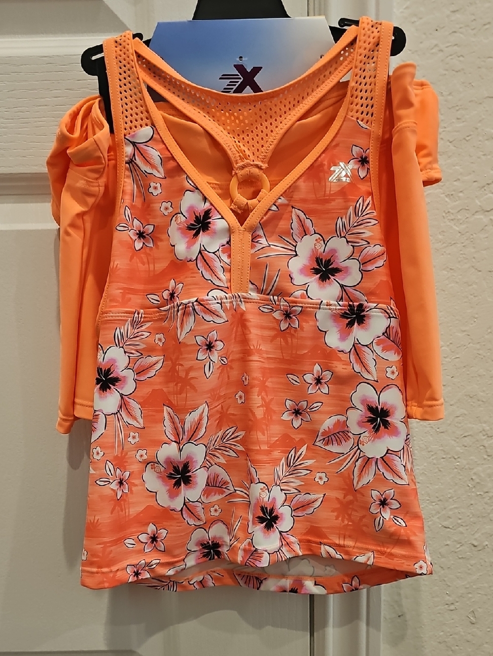 Youth Girl's ZeroXposur 3-Piece Swim Set Size XL (16) UPF 30+ Protection NWT